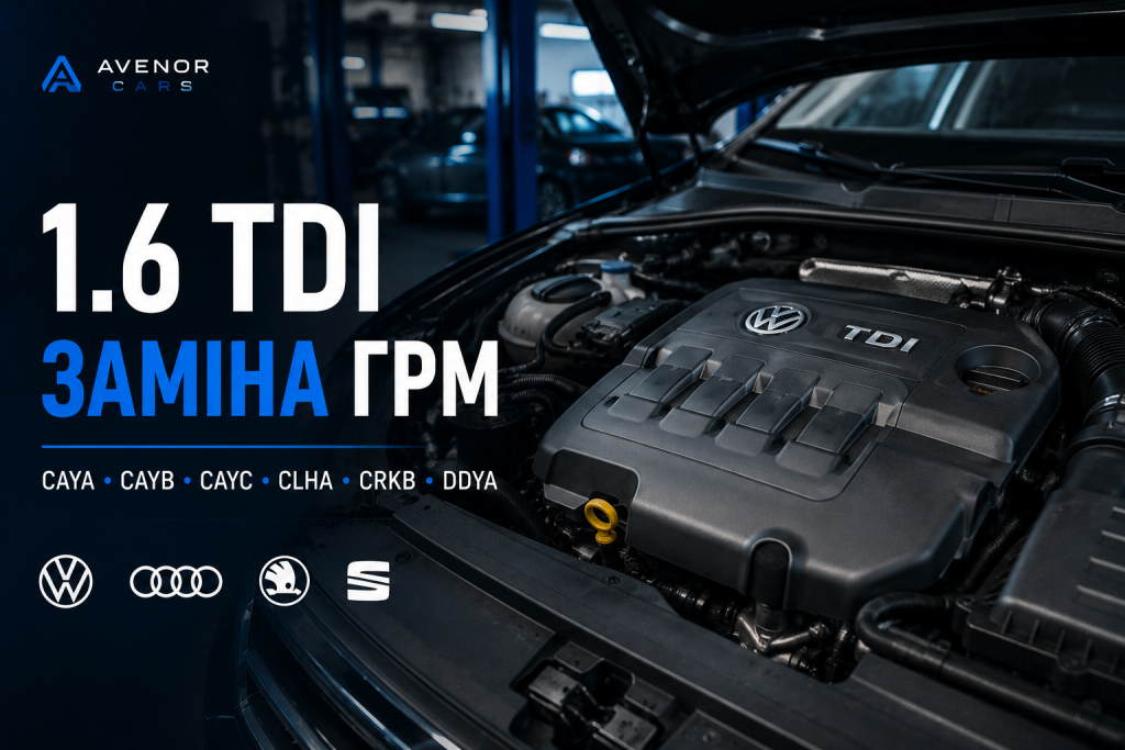 Заміна ременя ГРМ 1.6 TDI CAYA CAYB CAYC CLHA CRKB DDYA у Варшаві Avenor Cars