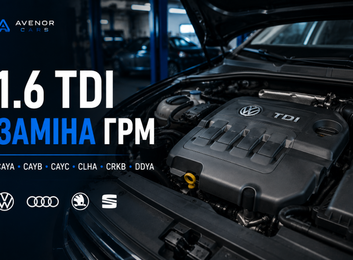 Заміна ременя ГРМ 1.6 TDI CAYA CAYB CAYC CLHA CRKB DDYA у Варшаві Avenor Cars